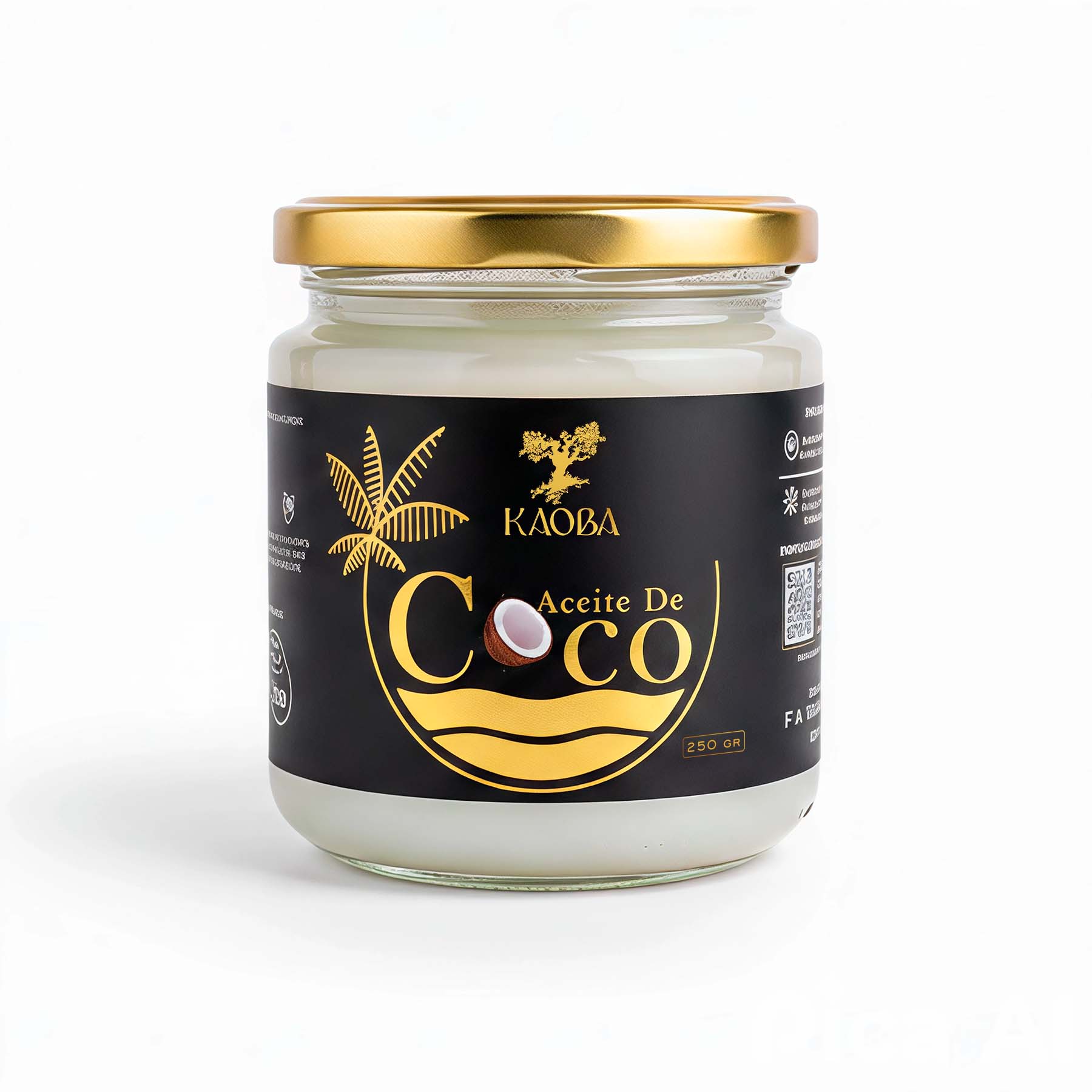 aceite 250 Aceite de Coco Virgen 250g | Prensado en Frío - Belleza y Cocina - Imagen 1