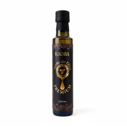 Botella de Aceite de Oliva Premium de 250 ml. Lujo, acidez 0.1%. AOVE para alta cocina y regalos gourmet.