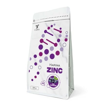 Pote de Arándano más Zinc en polvo 200g. Suplemento para prevenir infecciones urinarias y fortalecer el sistema inmune.