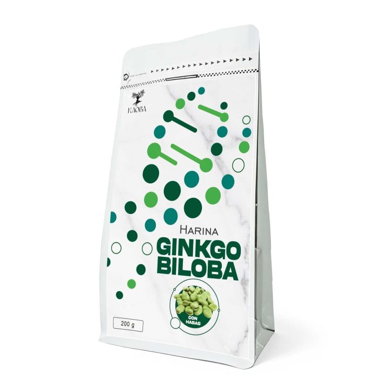 Harina de Ginkgo Biloba en Polvo 200 g, suplemento natural para memoria y energía mental