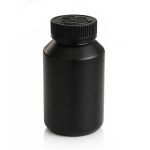 Frasco para Cápsulas Premium - Polietileno Negro Opaco (Capacidad 120 unidades)